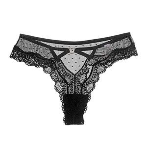 Lace Panties Women Heart Cut Out Thong G-String Underwear Lingerie Mesh S Small